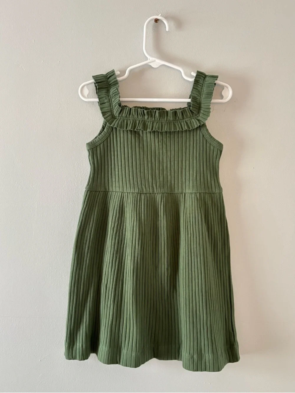 Kate Quinn NWT Lot of (2) Ruffled Square Neck Dress Organic Cotton Ribbed Knit